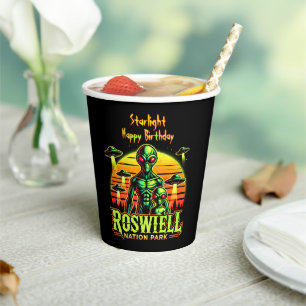 Extraterrestrial Beings at Roswell Nation Park Paper Cups