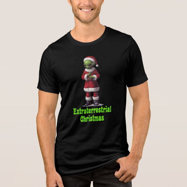 Extraterrestrial Christmas Tri-Blend Shirt (Front)