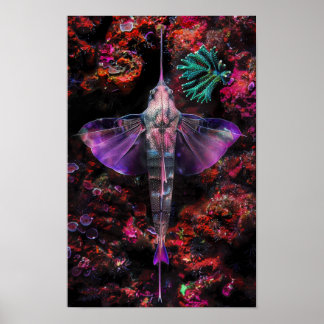 Extraterrestrial Encounter Alien Creature Poster