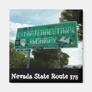 Extraterrestrial HIghway Sign Photo Magnet