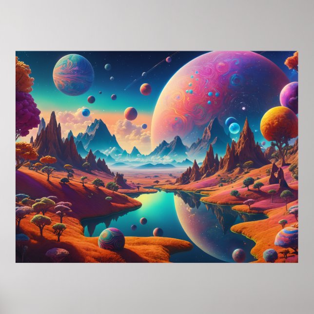 Extraterrestrial Landscape  Poster (Front)