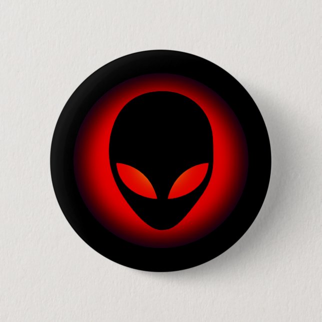Extraterrestrial Space Alien Head 6 Cm Round Badge (Front)