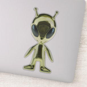 Extraterrestrials Alien Metallic Sticker - Custom