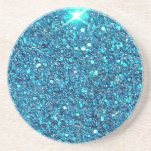 Extravagant Blue Glitter Shine Coaster