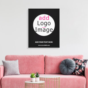Extravagant Business Chic Customisable Black Canvas Print