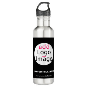 Extravagant Business Chic Customisable Logo Black  710 Ml Water Bottle