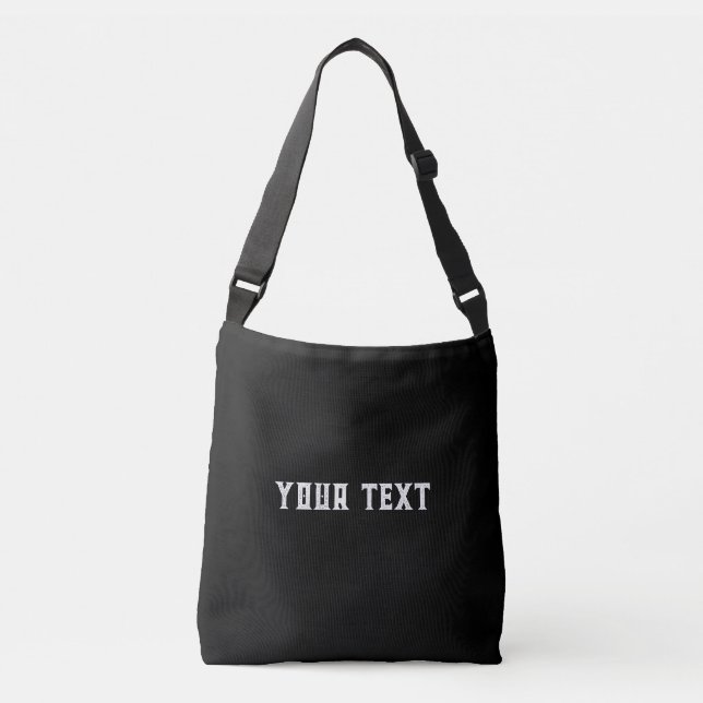 Extravagant Chic Custom Black Crossbody Bag (Front)