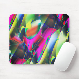 Extravagant colors of abstract and showy shapes mouse mat
