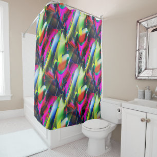 Extravagant colours of abstract and showy shapes shower curtain