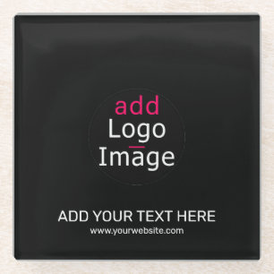 Extravagant Professional Business Custom Black Glass Coaster