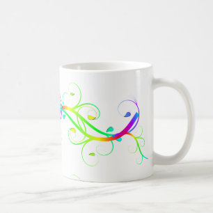 Extravagant Rainbow Flourishes Coffee Mug