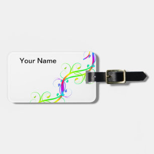 Extravagant Rainbow Flourishes Luggage Tag