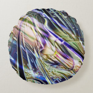 Extravagant traces in mix of rustic and luminosity round cushion