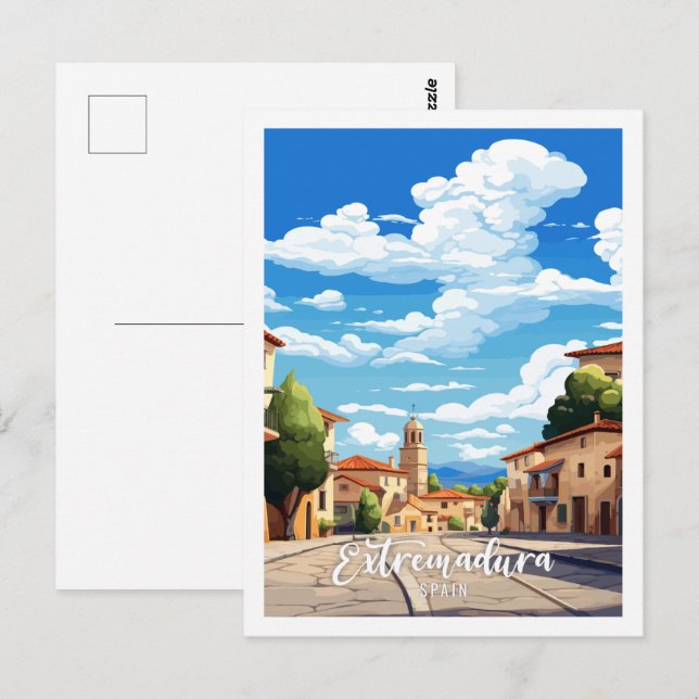Extremadura Spain vintage travel  Postcard (Front/Back)