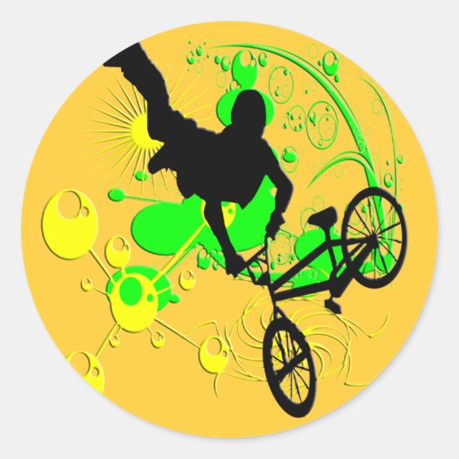 Extreme Biking Classic Round Sticker (Front)