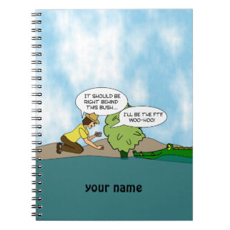 Extreme Cache Geocaching Cartoon Personalised Notebook