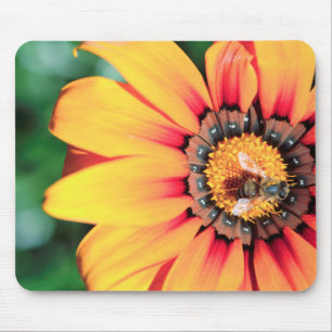 Extreme Close-Up Of A Bee Collecting Pollen Mouse Mat