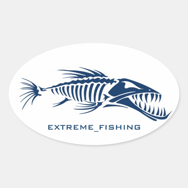 EXTREME_FISHING OVAL STICKER (Front)