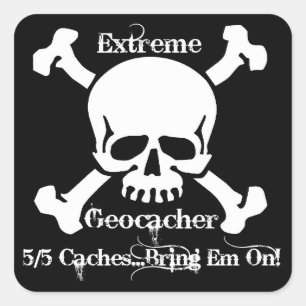 Extreme Geocacher Square Sticker