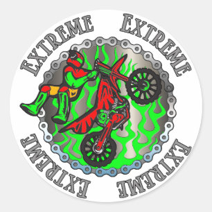 Extreme Green Classic Round Sticker