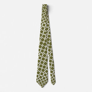 Extreme Halftone - Dp Olive on White Tie