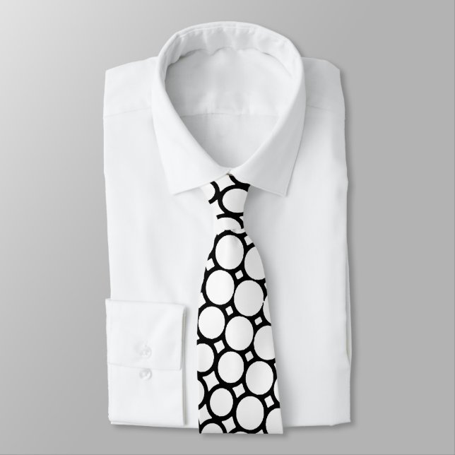 Extreme Halftone - White on Black Tie (Tied)