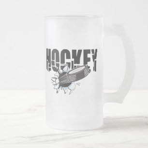Extreme Hockey Frosted Glass Beer Mug