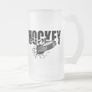 Extreme Hockey Frosted Glass Beer Mug
