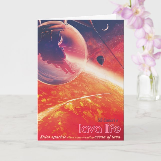 Extreme Hot Air Balloon on Volcanic Hellscape Card (Orchid)