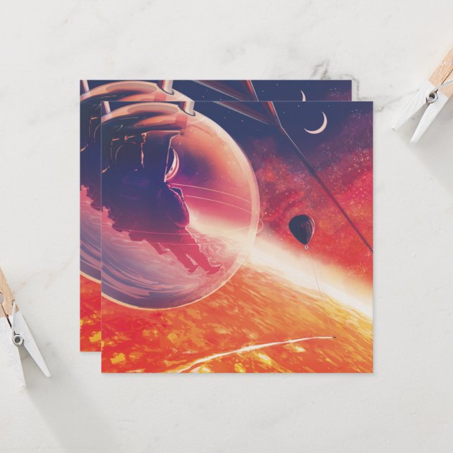 Extreme Hot Air Balloon on Volcanic Hellscape Card (Front/Back In Situ)