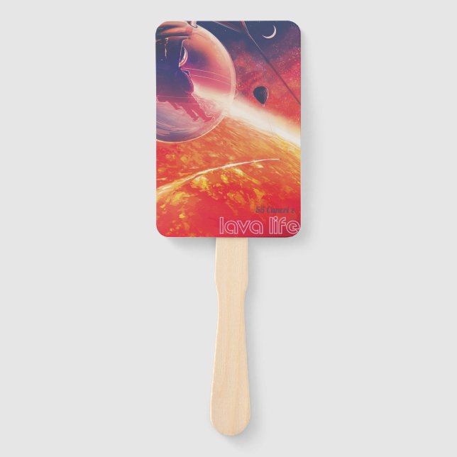 Extreme Hot Air Balloon on Volcanic Hellscape Hand Fan (Front)