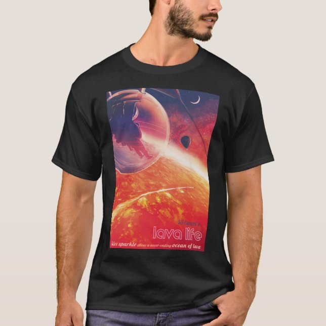 Extreme Hot Air Balloon on Volcanic Hellscape T-Shirt (Front)