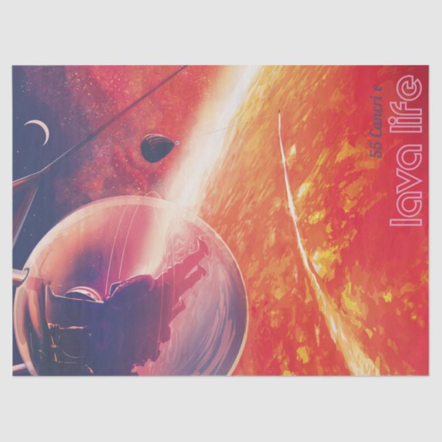 Extreme Hot Air Balloon on Volcanic Hellscape Tissue Paper (Front)