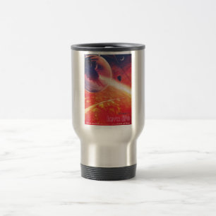 Extreme Hot Air Balloon on Volcanic Hellscape Travel Mug