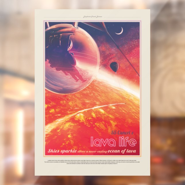 Extreme Hot Air Balloon on Volcanic Hellscape Window Cling (Sheet 2)