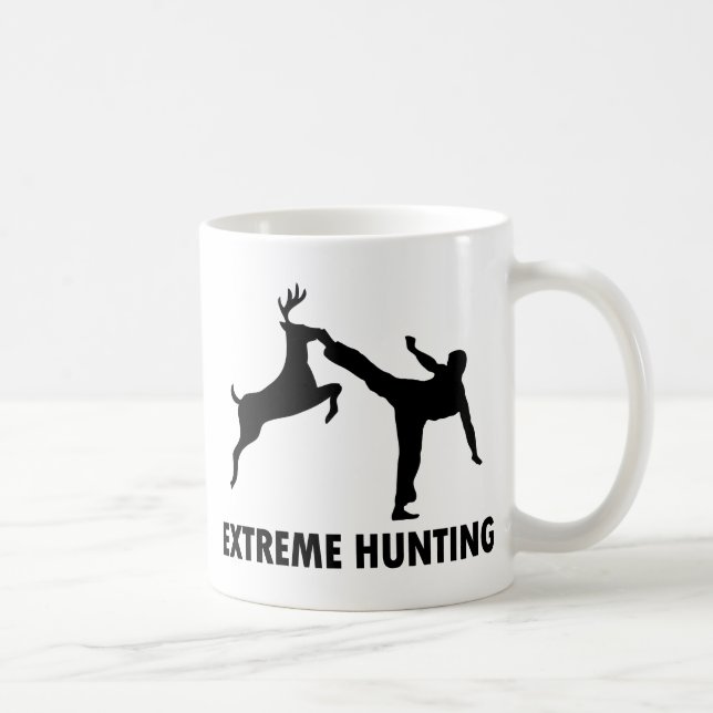 Extreme Hunting Deer Karate Kick Coffee Mug (Right)