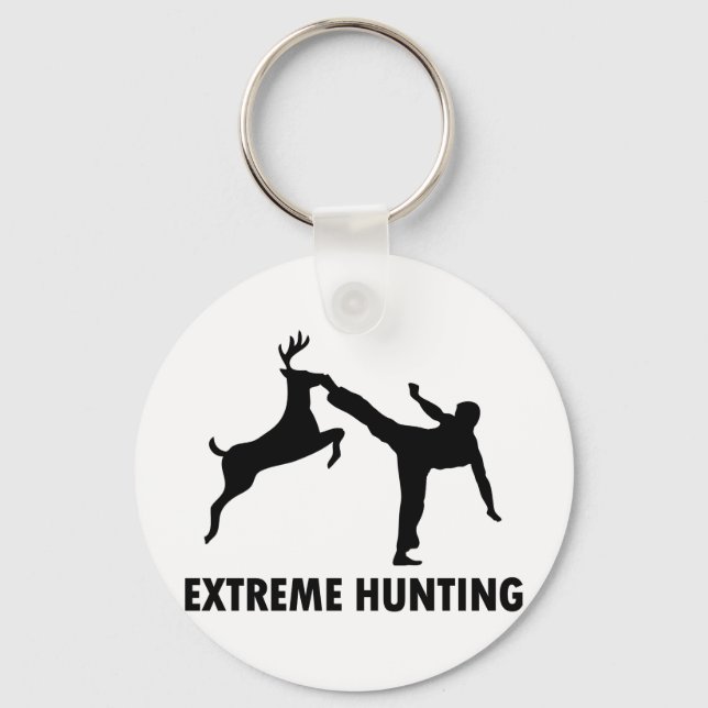 Extreme Hunting Deer Karate Kick Key Ring (Front)