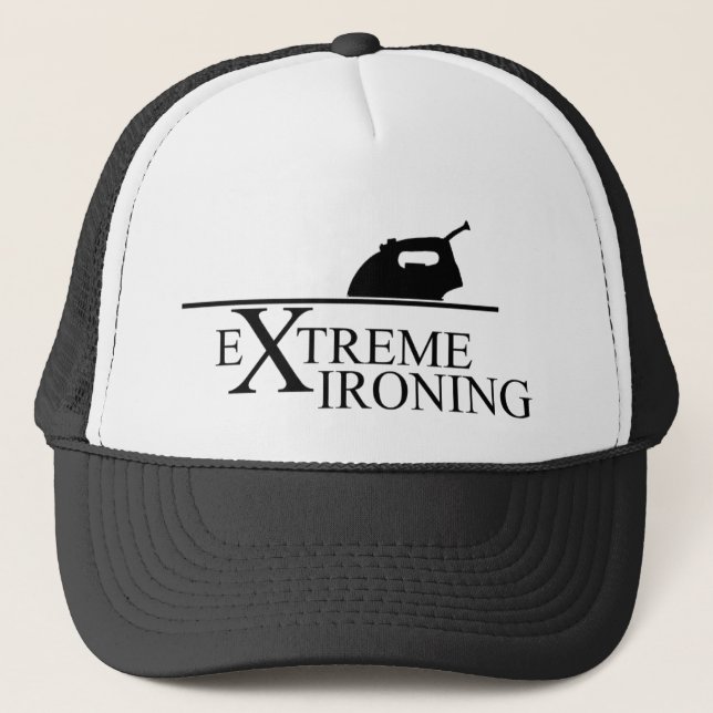 Extreme Ironing by Adam Peel Trucker Hat (Front)