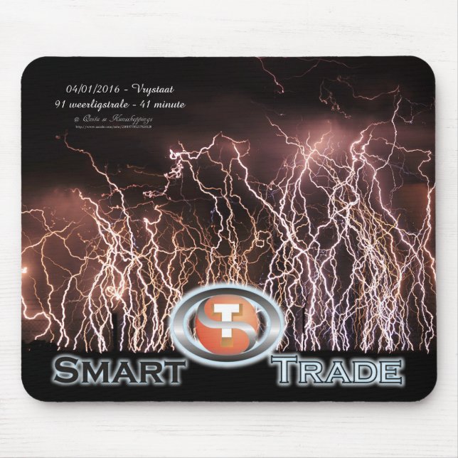 Extreme lightning bolts Business Logo Mouse Mat (Front)