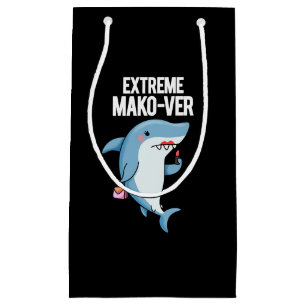 Extreme Mako-ver Funny Mako Shark Pun Dark BG Small Gift Bag