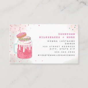 Extreme Milkshake Pink Doughnut Sprinkles Business Card