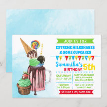 Extreme milkshakes ice cream birthday party