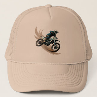 Extreme Motocross Rider Feel the Thrill Tee Trucker Hat
