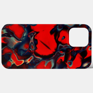 Extreme red spots on grey edges a dark background iPhone 13 pro max case