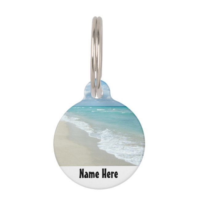 Extreme Relaxation Beach View Pet Tag (Front)