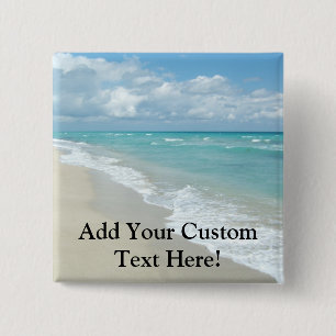 Extreme Relaxation Beach View White Sand 15 Cm Square Badge