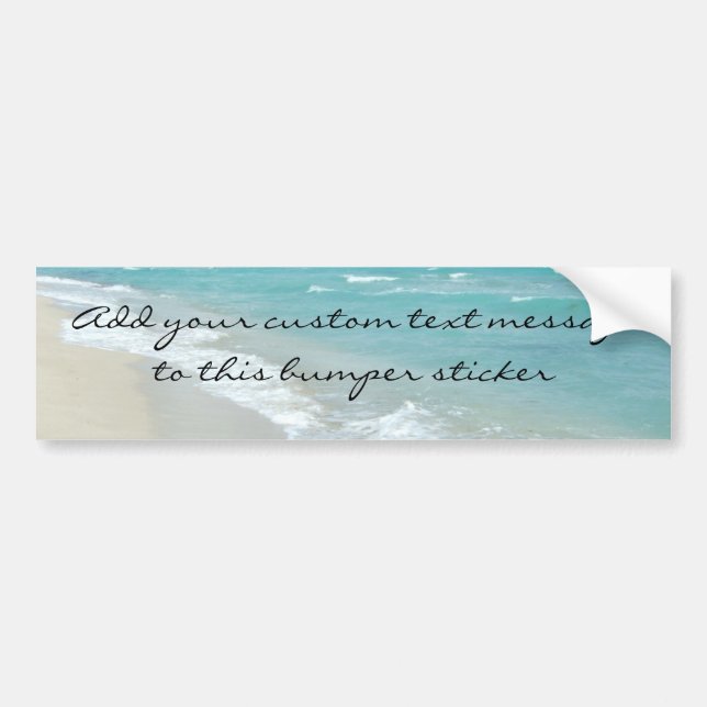 Extreme Relaxation Beach View White Sand Bumper Sticker (Front)