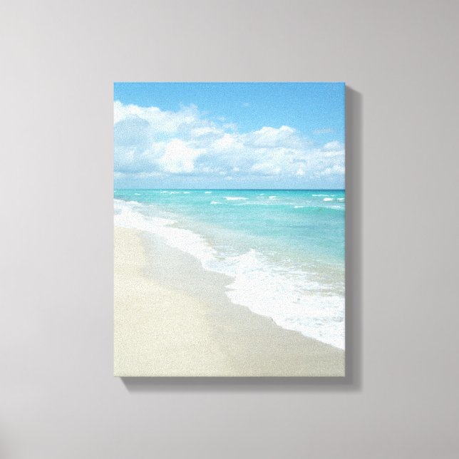 Extreme Relaxation Beach View White Sand Canvas Print (Front)