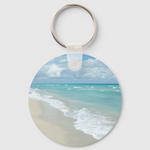 Extreme Relaxation Beach View White Sand Key Ring