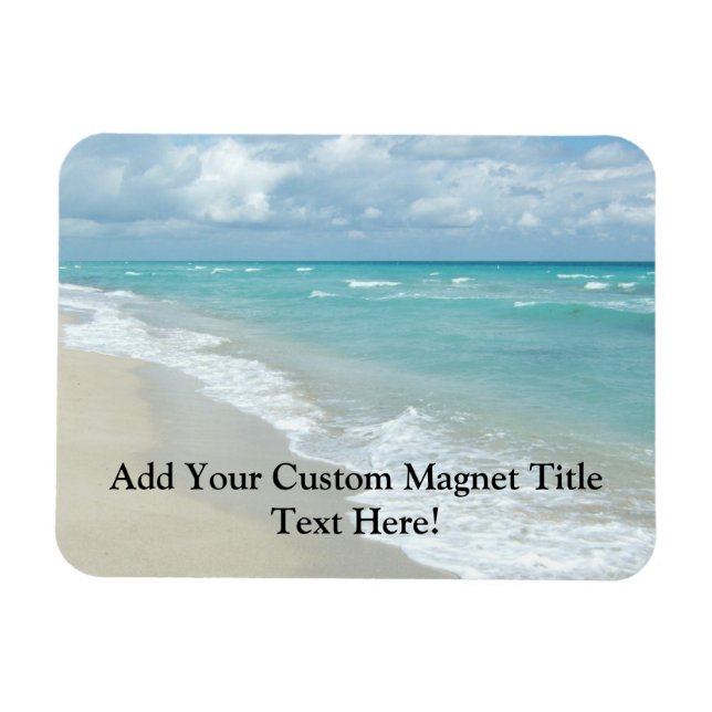 Extreme Relaxation Beach View White Sand Magnet (Horizontal)